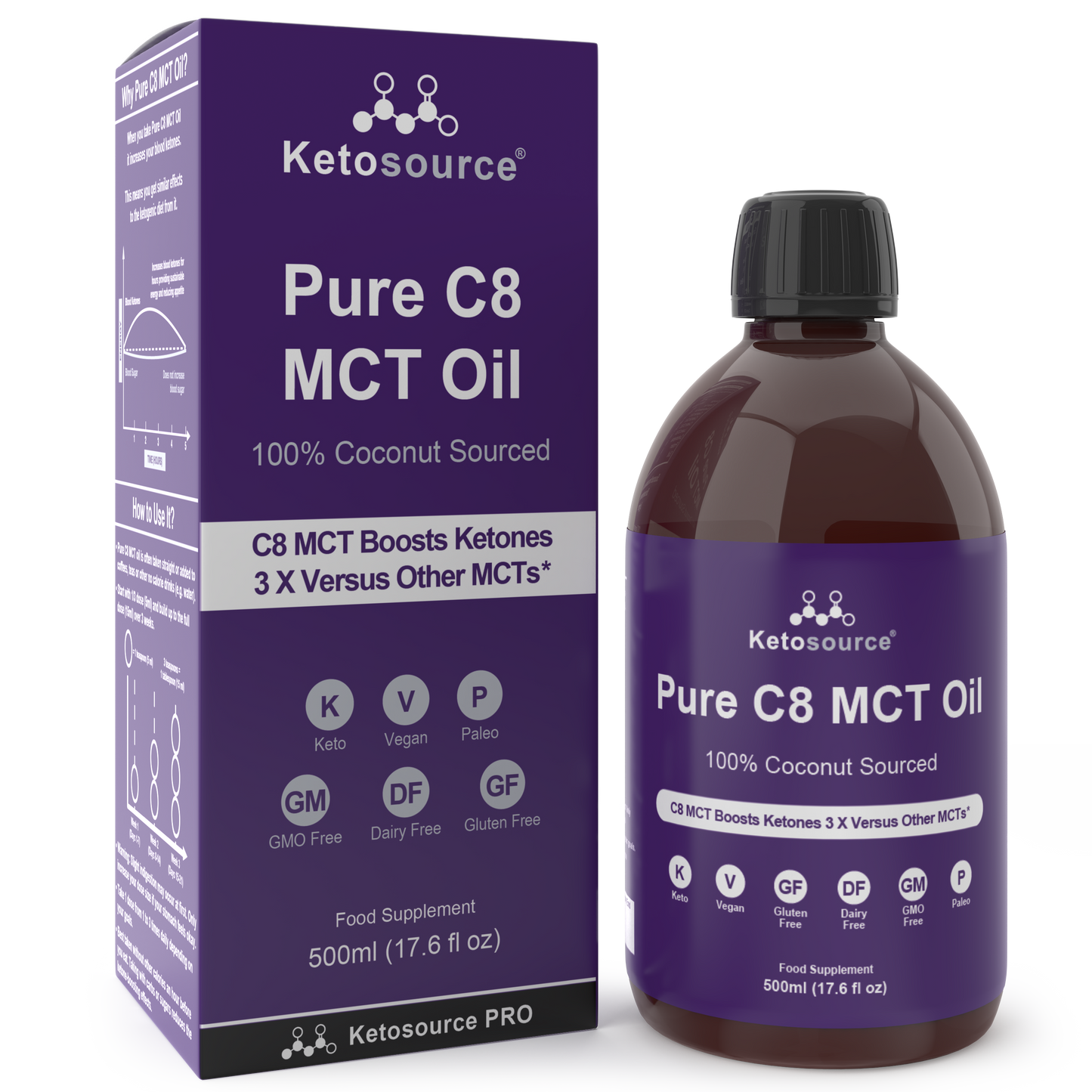 Huile Pure C8 MCT de Ketosource
