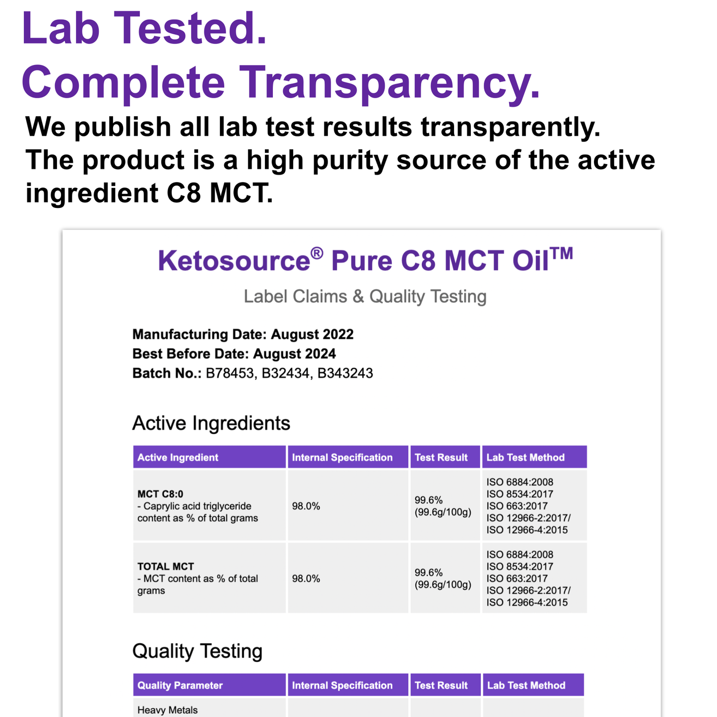 Huile Pure C8 MCT de Ketosource