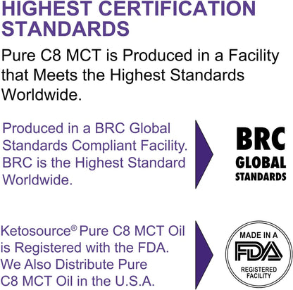 Huile Pure C8 MCT de Ketosource